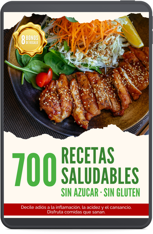 700 Recetas Sin Azúcar Sin Gluten + 8 Regalos