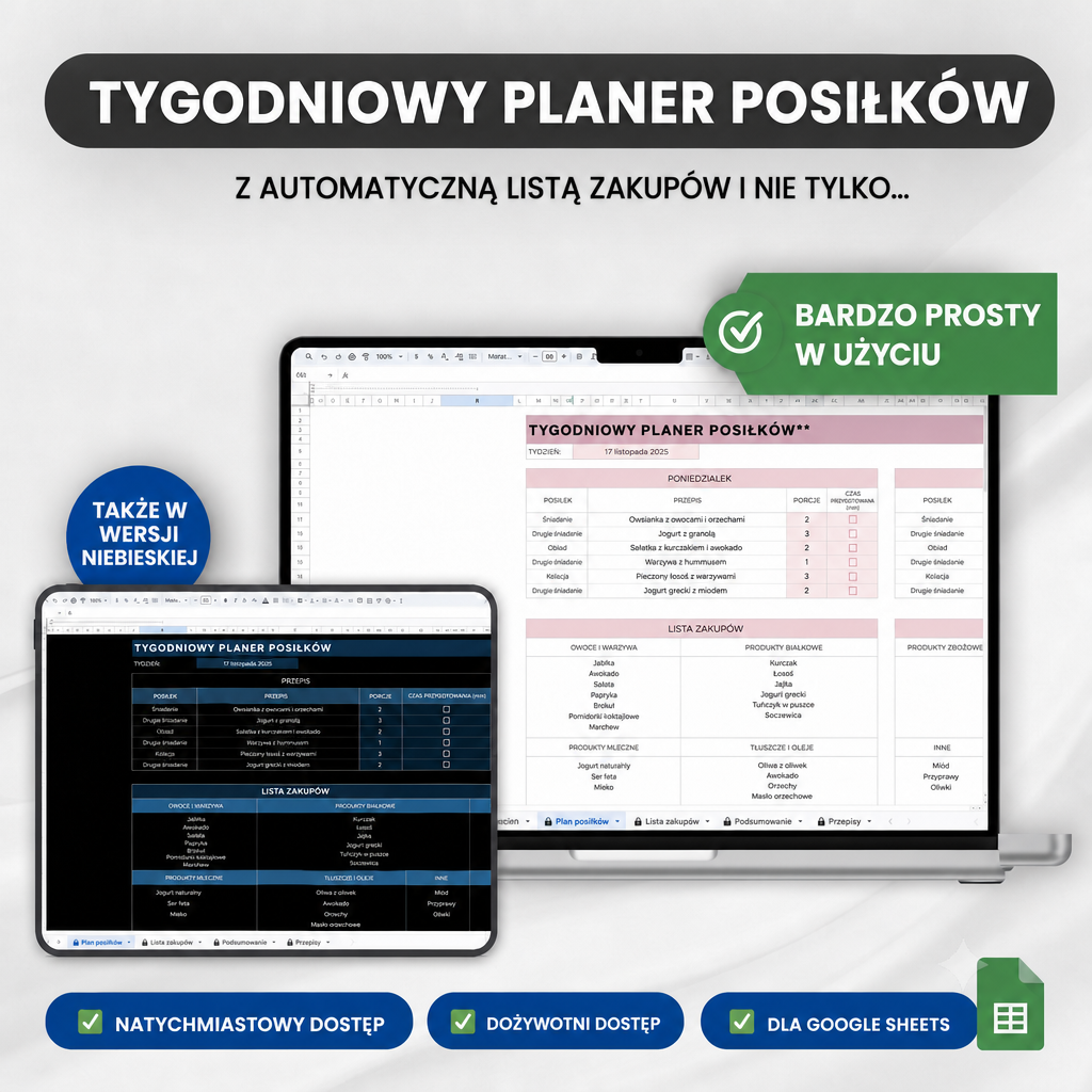 Tygodniowy Planer Posiłków — wersja polska
